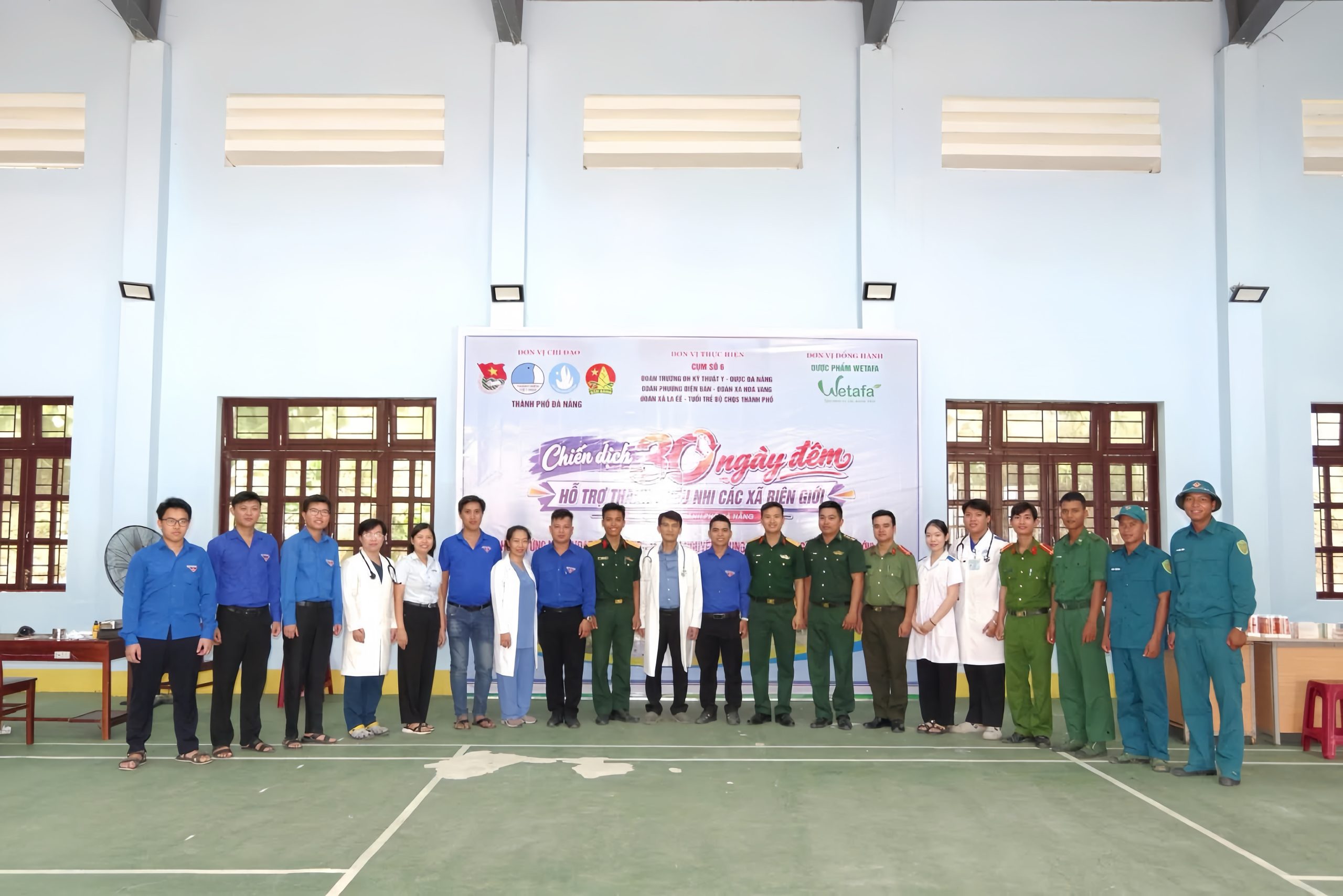Các đơn vị, lực lượng tình nguyện cùng đồng hành trong chương trình tại xã biên giới La Êê.